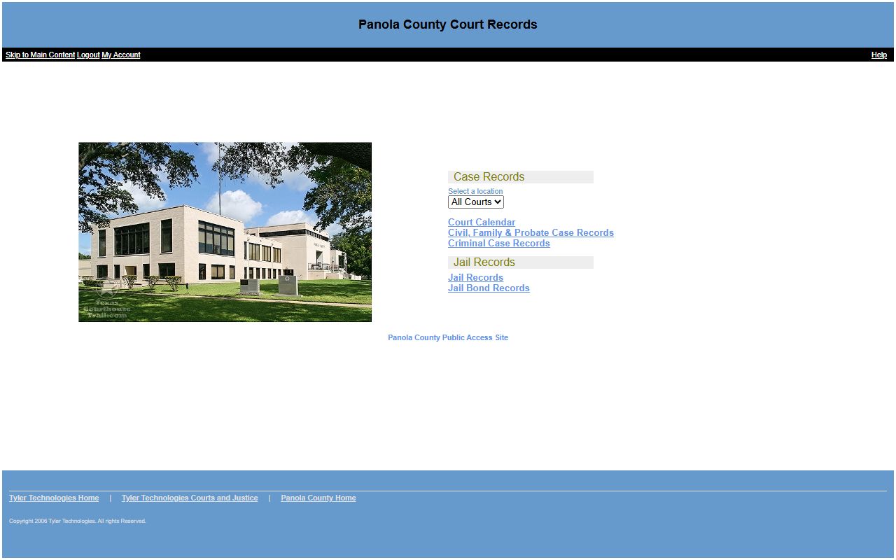 Panola County court records after jail arrest Odyssey Public Access search