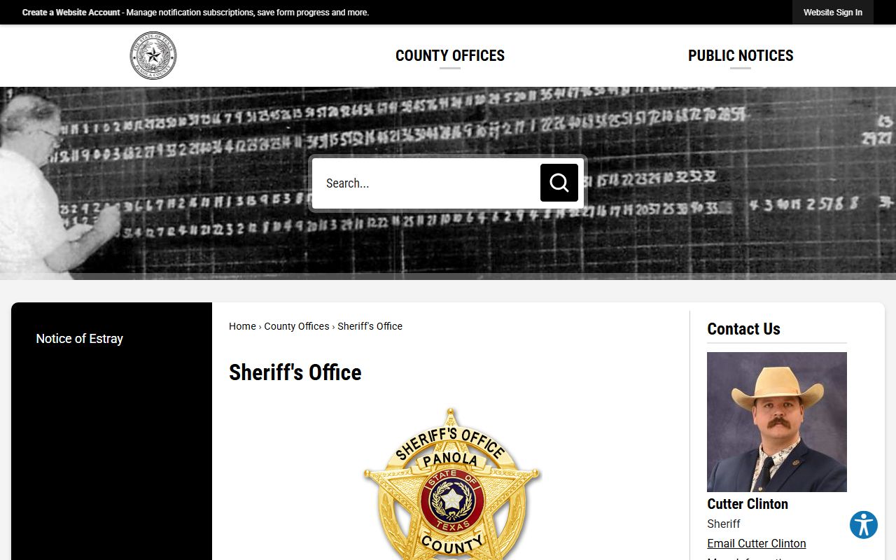 Panola County Detention Center sheriff page inmate lookup and jail records links